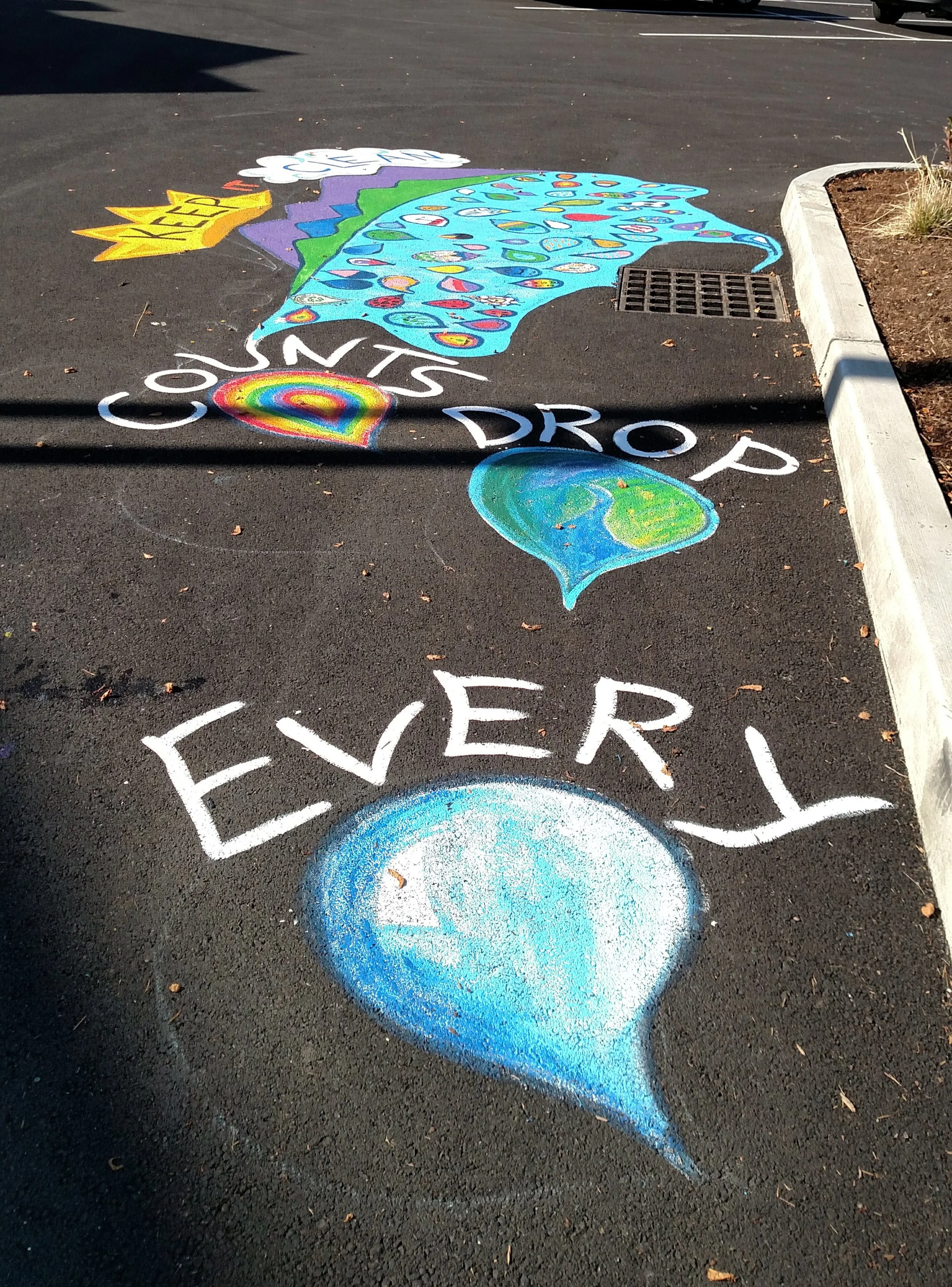 Pavement murals point out trouble: Water runoff is a real problem