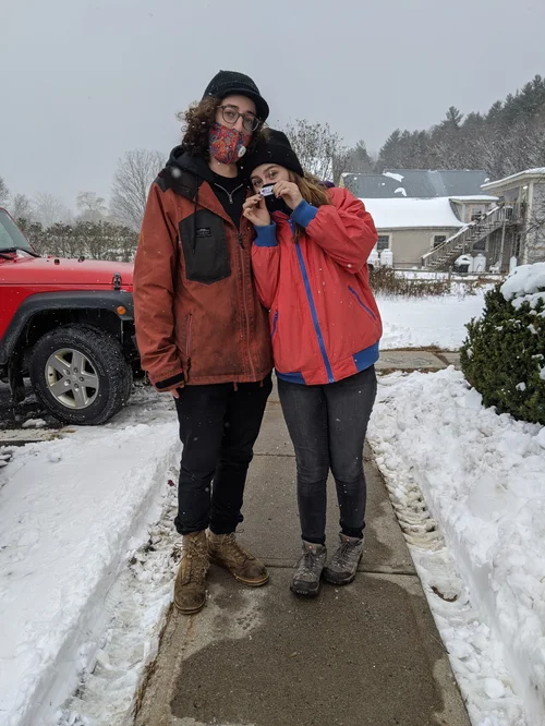 Oakley Lisson (left) and Kayla Turner (right) show off their 