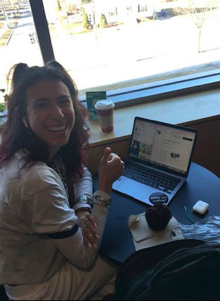  Winooski News outreach student, Tea Logli, hard at work pulling events together for the next edition of the Winooski News! 