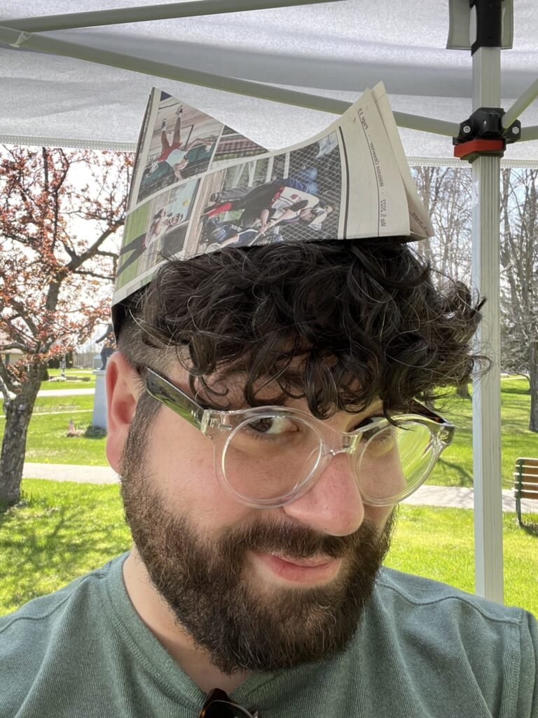  Michael McCaffrey sports a Williston Observer hat. 