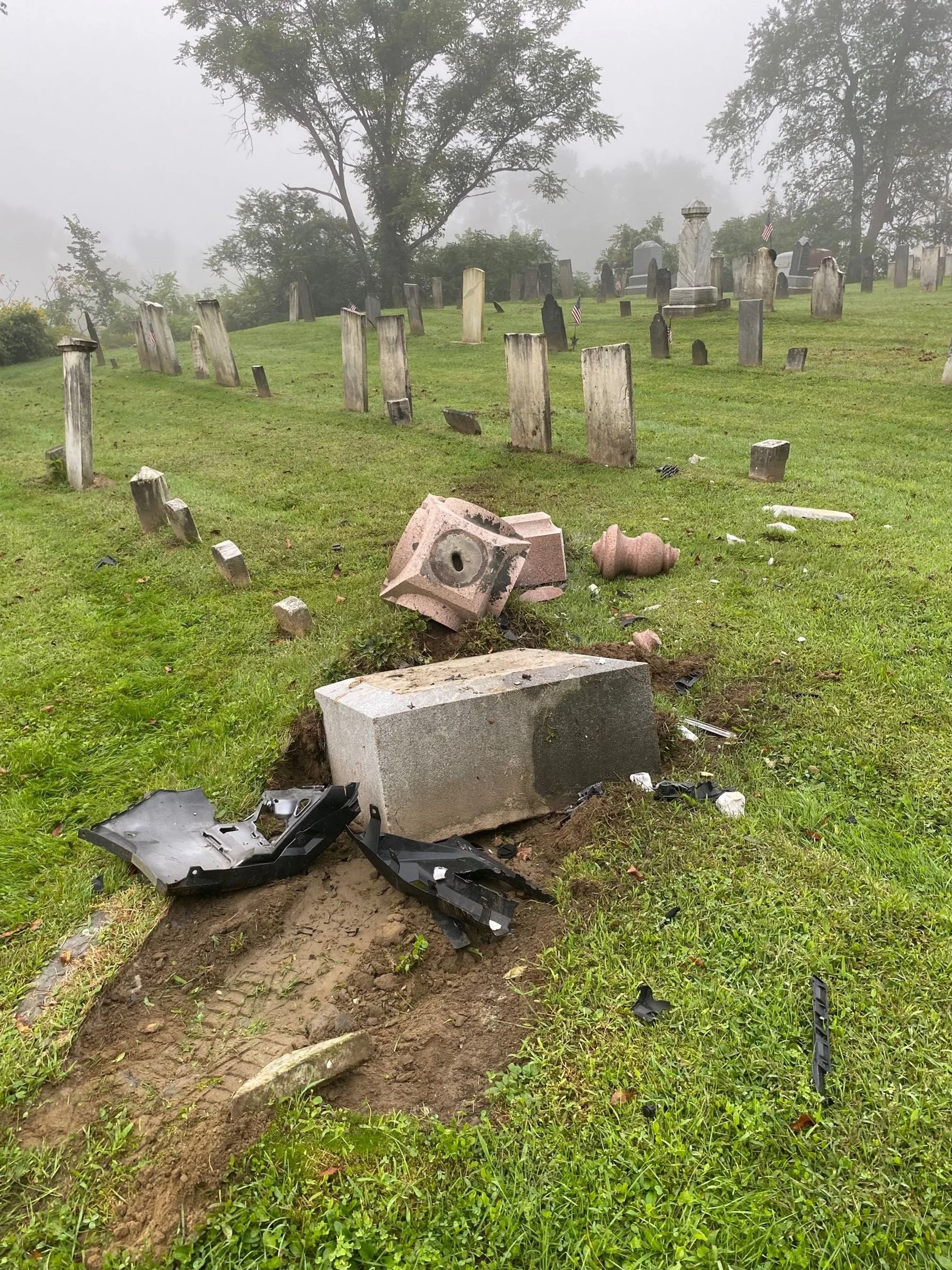Moretown Cemeteries Commission looks to pick up the pieces after hit-and-run damage