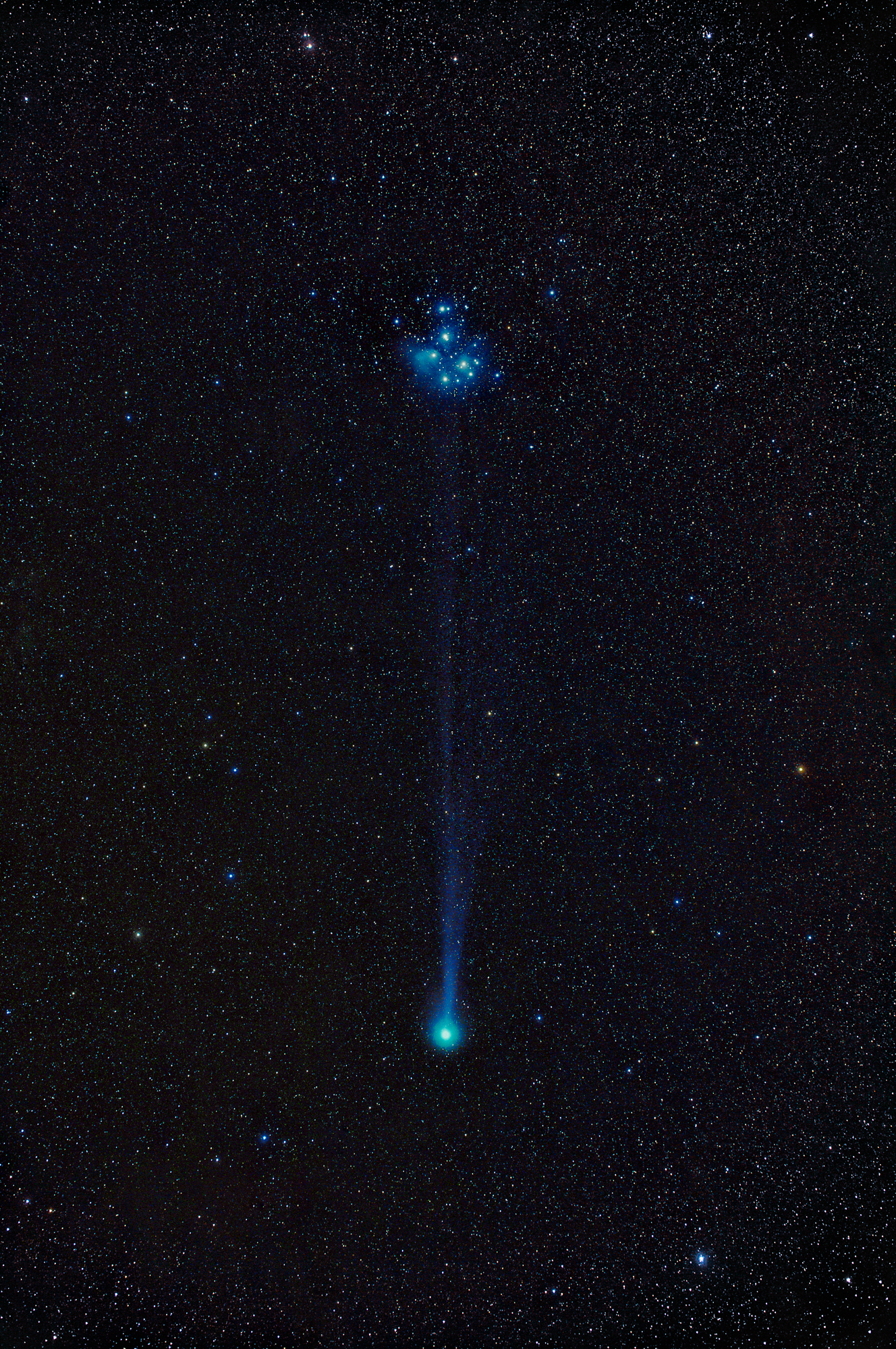 Comet Lovejoy and M45, 2015