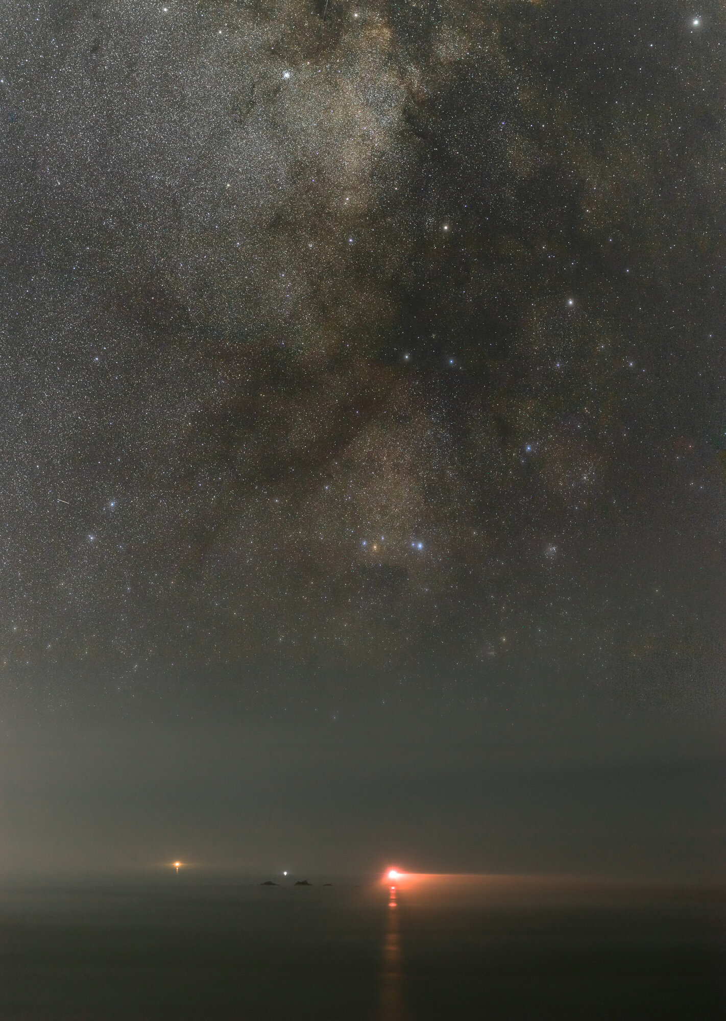 The Milky Way behind the Longstone Lighthouse
