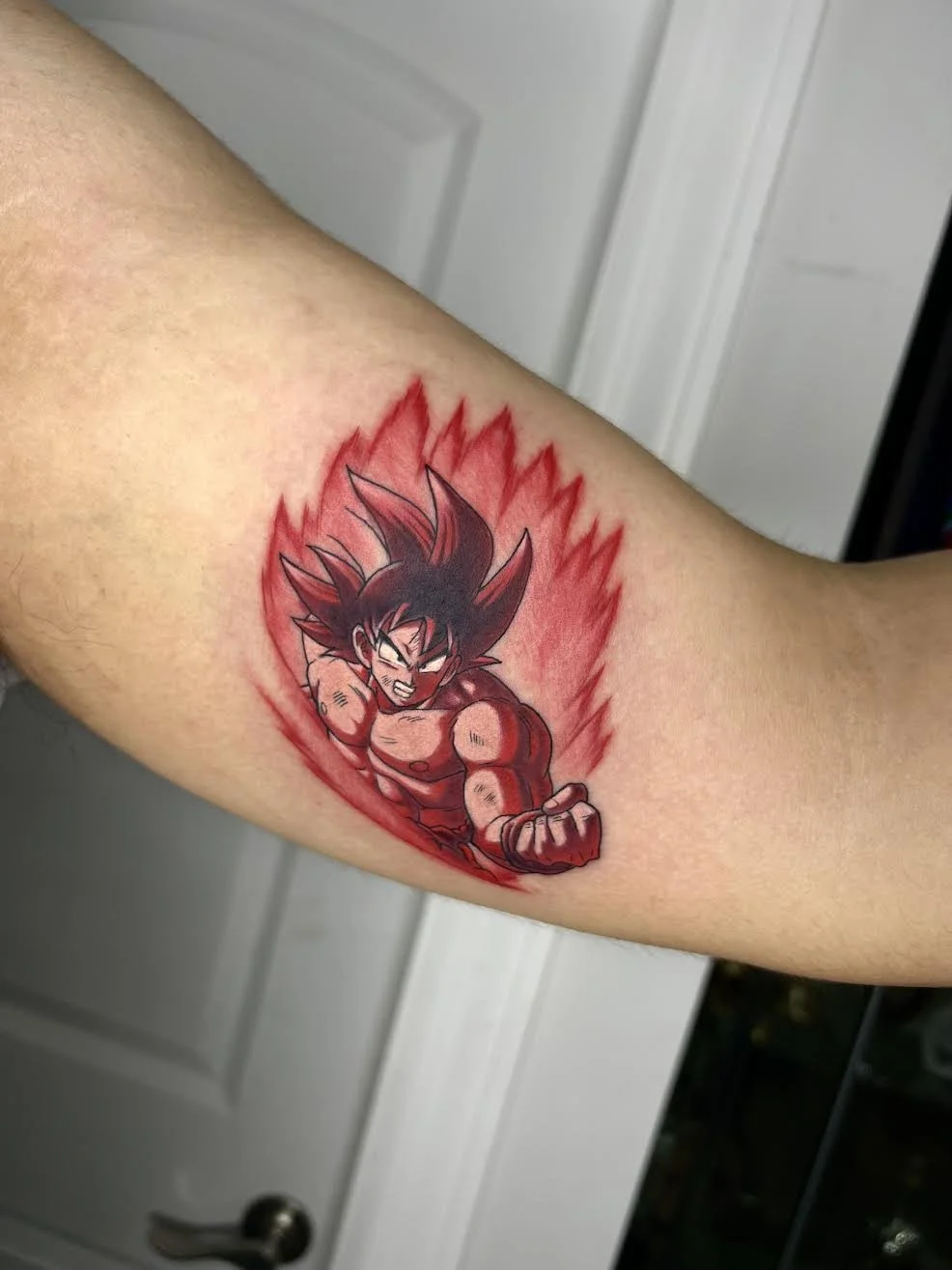 Goku Kaioken Red Aura Tattoo | David Exile