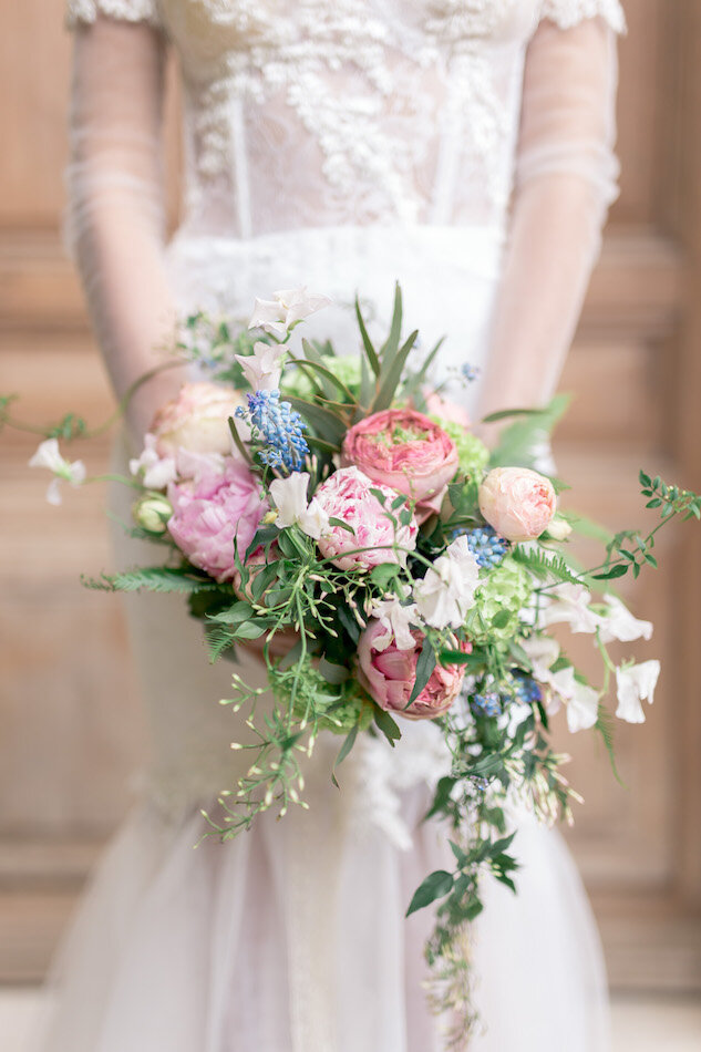 Bouquet de fleurs de la mariée à la commanderie de Peyrassol.