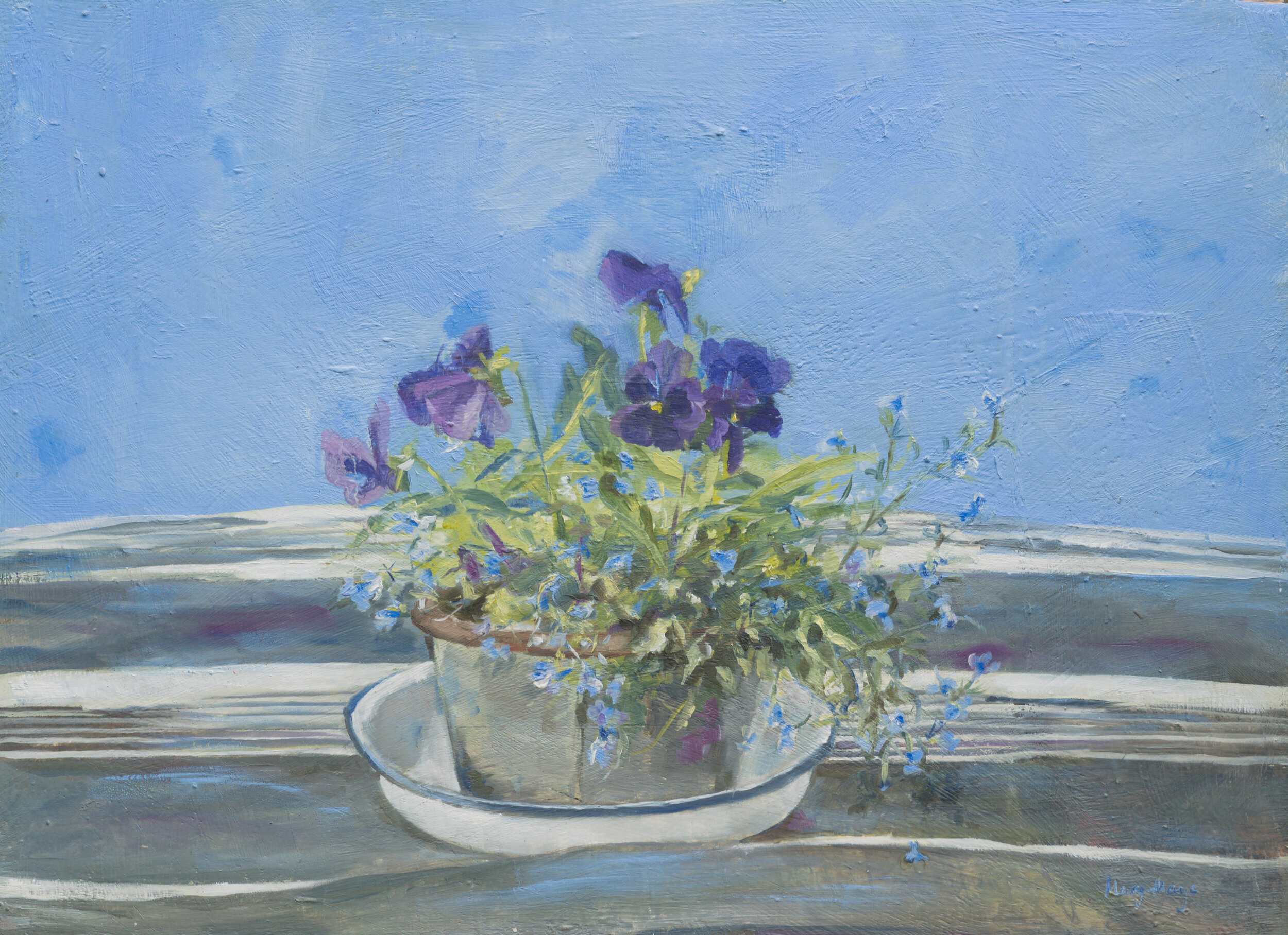Pansies and Lobelia Still life
