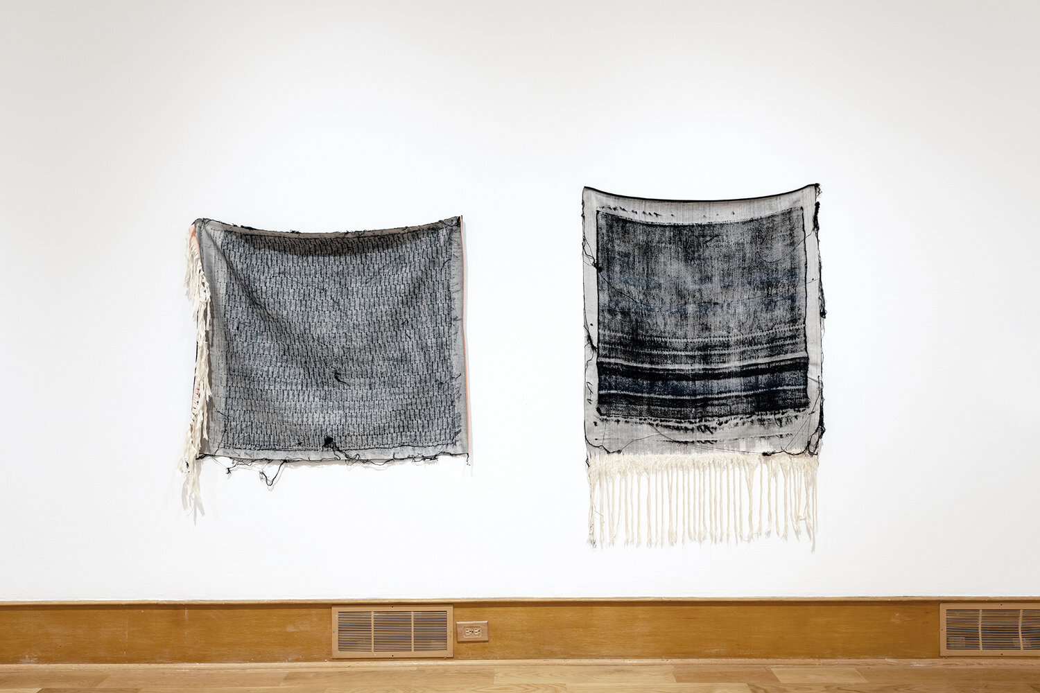 Frottage 064, Frottage 068&nbsp;, 2017 - 2018&nbsp;, cotton and wool Queer Abstraction, 2019&nbsp;Des Moines Art Center; Des Moines, IA&nbsp;&nbsp;Photo courtesy of Des Moines Art Center&nbsp;Photo credit: Rich Sanders, Des Moines