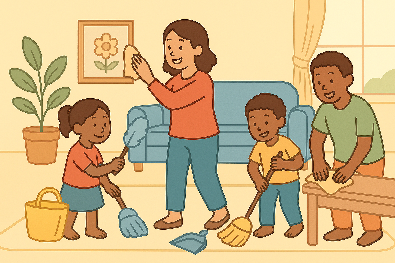 Spring Cleaning Together: Teaching Responsibility and Routine