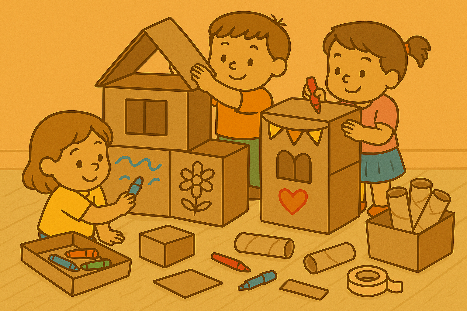 Using Cardboard and Recycled Materials for Big Builds