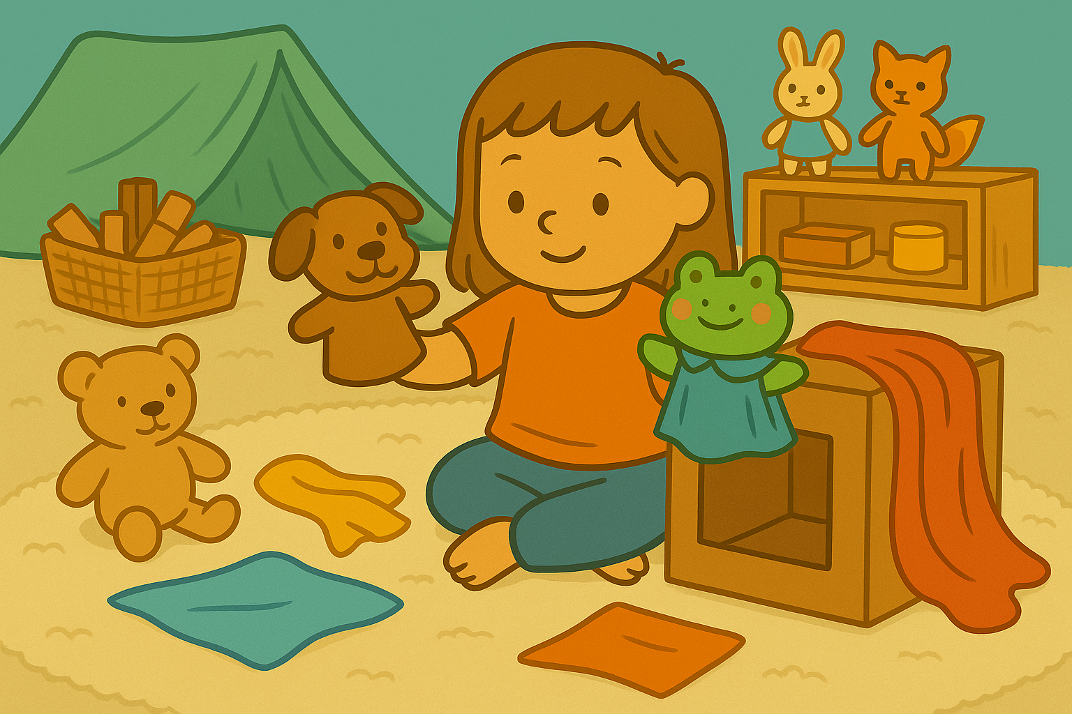 Using Props and Puppets for Open-Ended Play