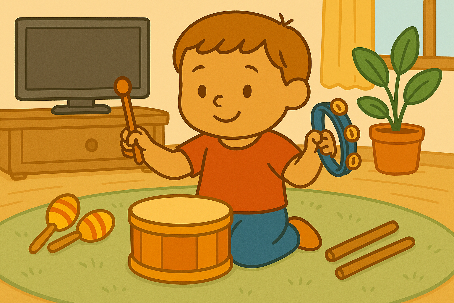 Using Rhythm Instruments to Build Focus and Coordination