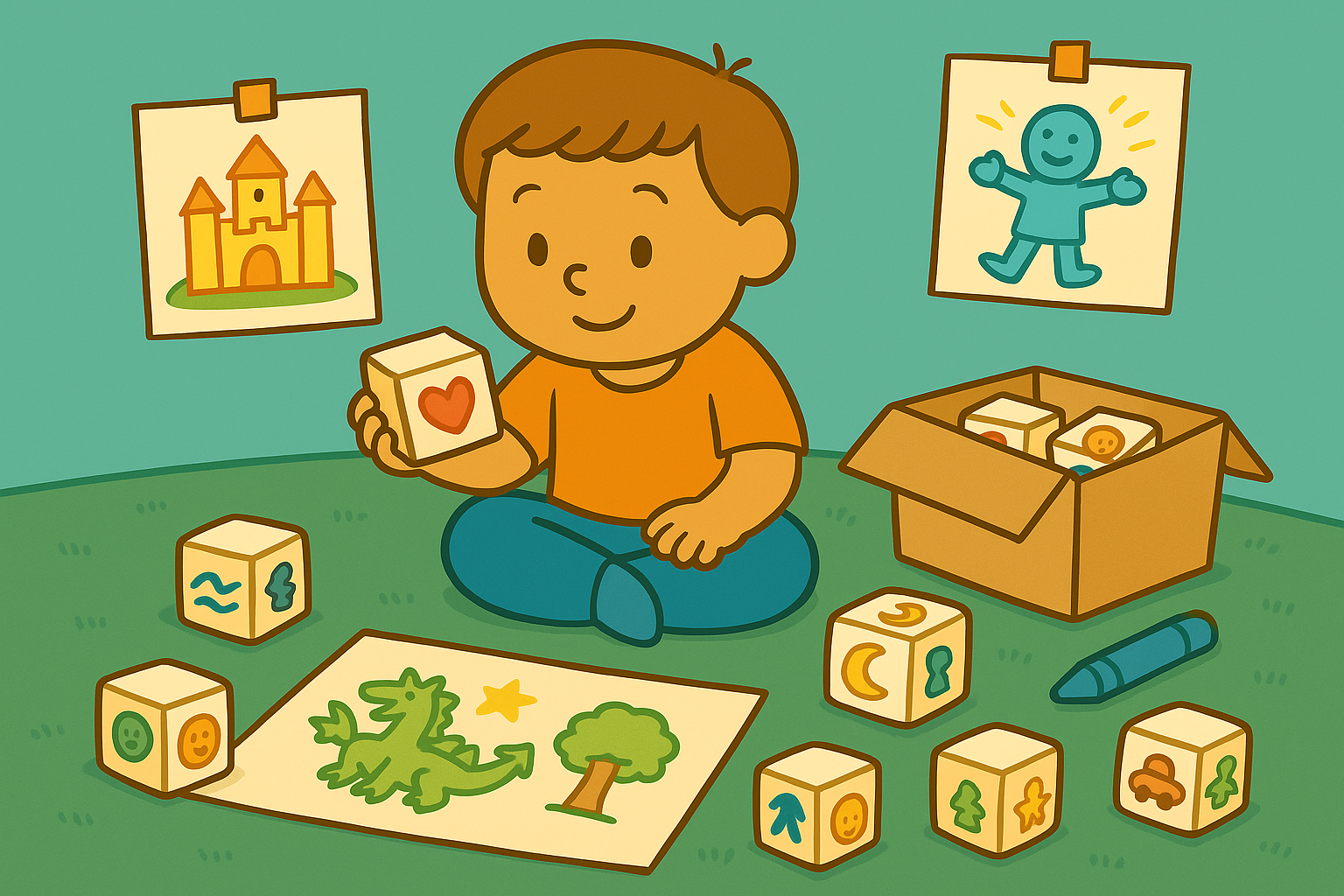 DIY Story Cubes for Imaginative Play