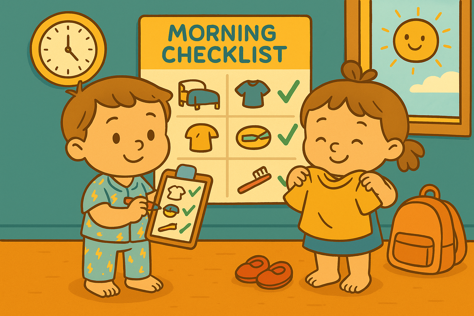 Teaching Kids to Manage Their Own Morning Checklist