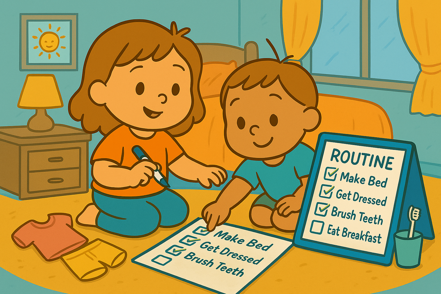 Encouraging Siblings to Work Together on Routines