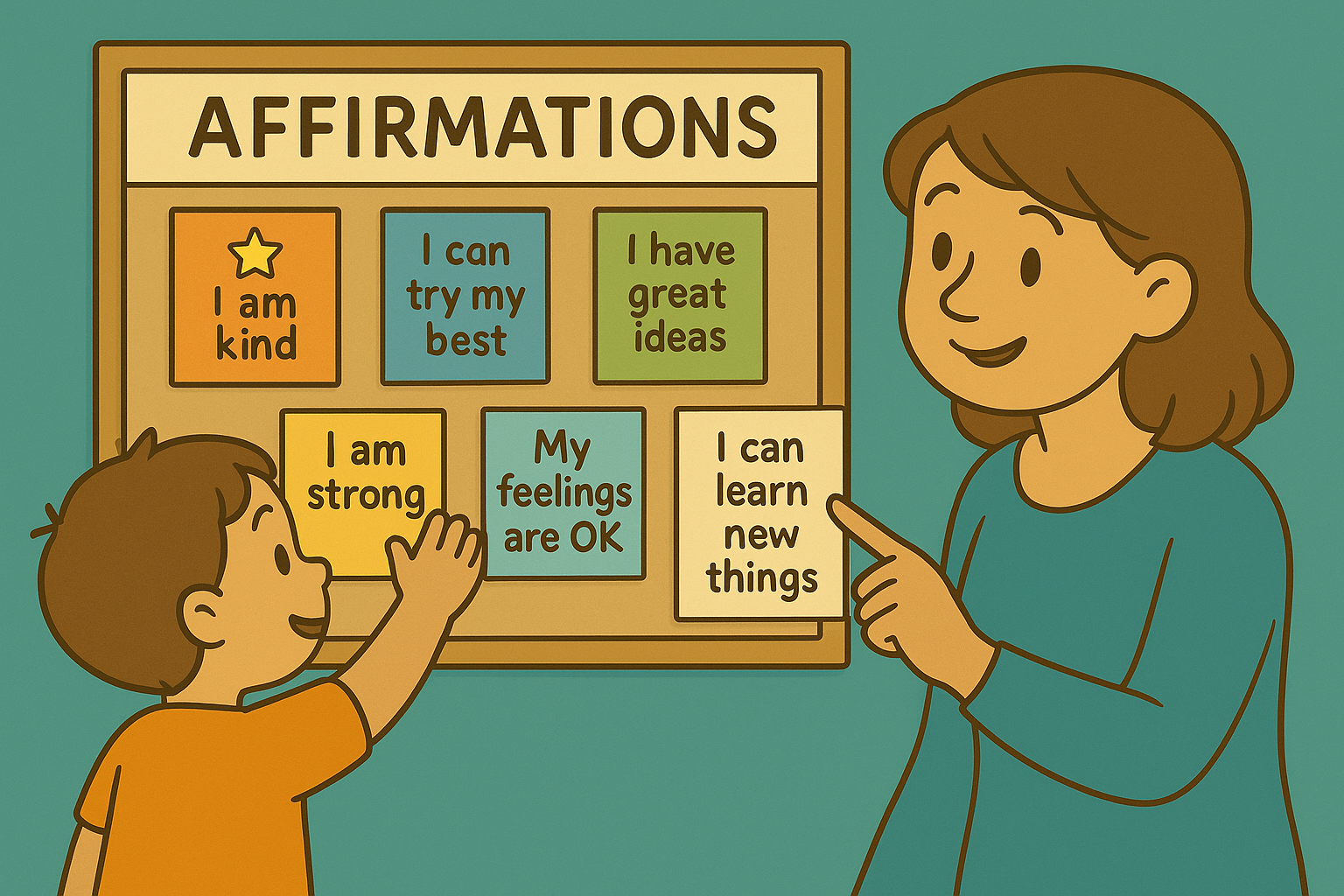 Building Morning Affirmation Boards With Kids