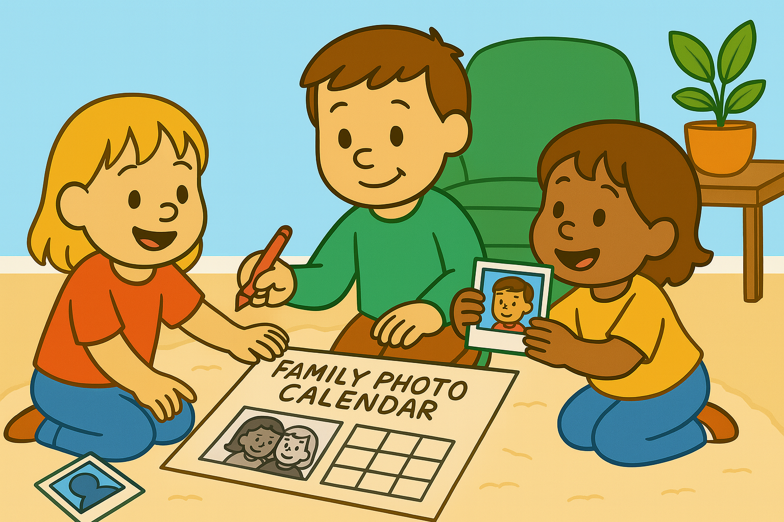 How to Make Family Photo Calendars With Kids