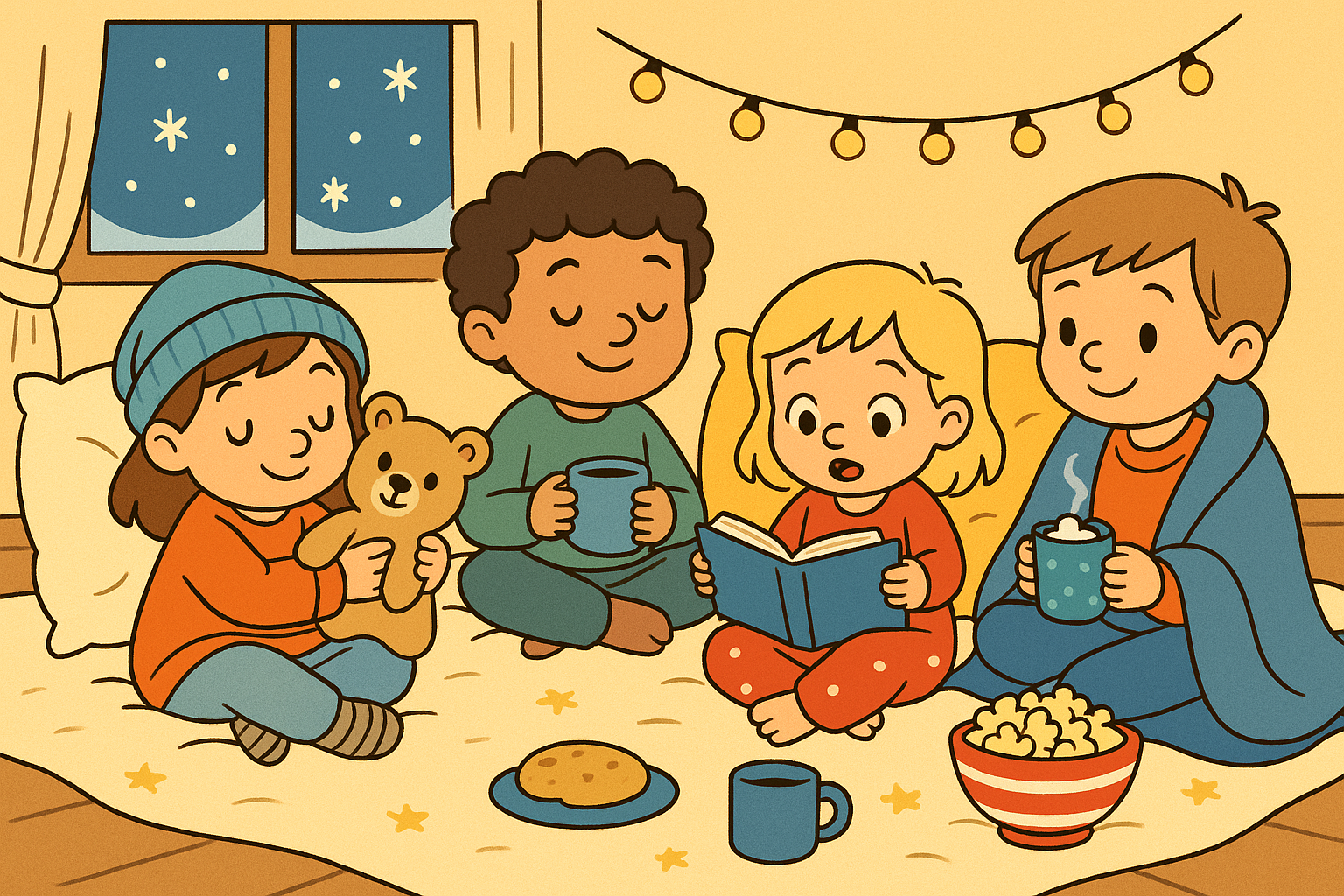 Creating a Cozy Family Mood Night in Winter