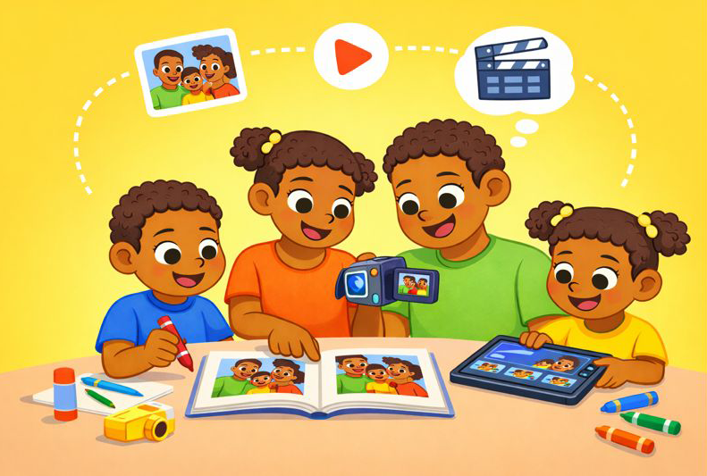 Using Family Photo and Video Projects as Creative Learning