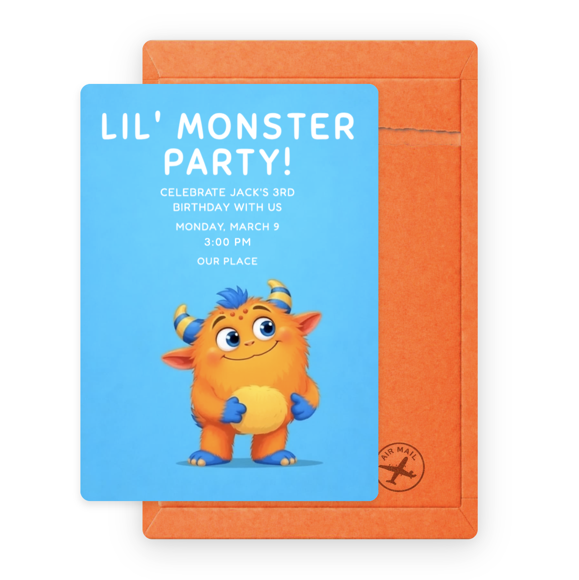 Lil’ Monster Party Birthday Invitation