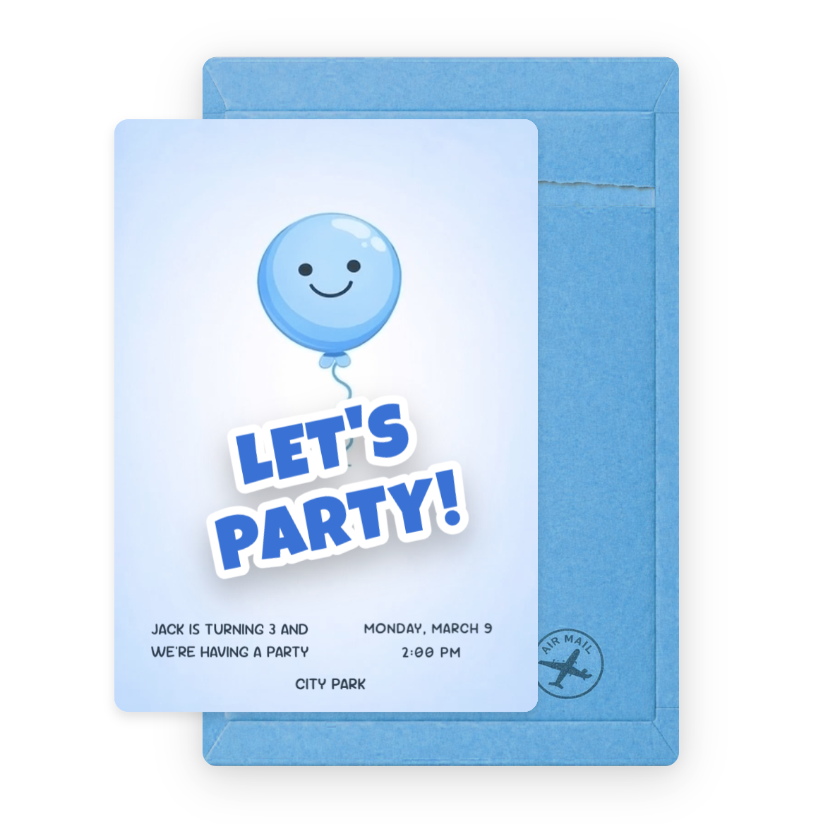 Blue Balloon Birthday