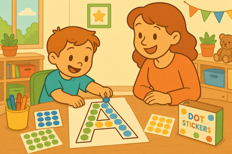 Dot Sticker Letters