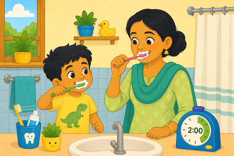Brush Teeth Timer Game