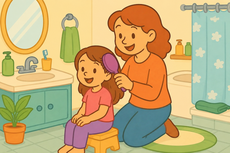 Hair Brushing Practice