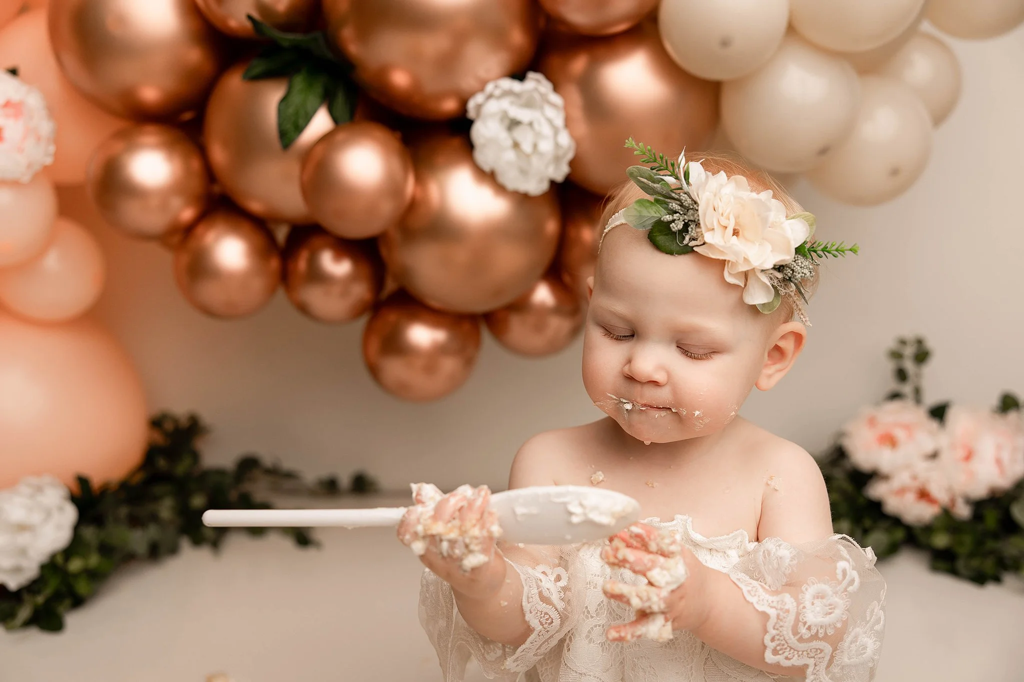 first birthday cake smash pictures clinton township michigan