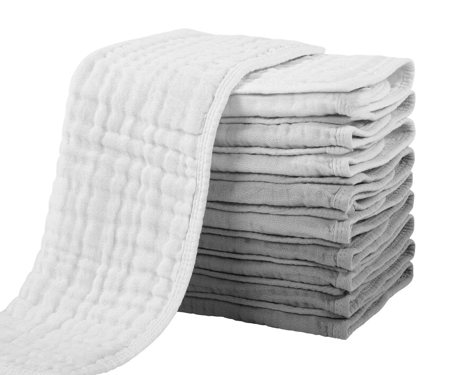 picture of organic muslin burp clothes that will be soft on newborn baby