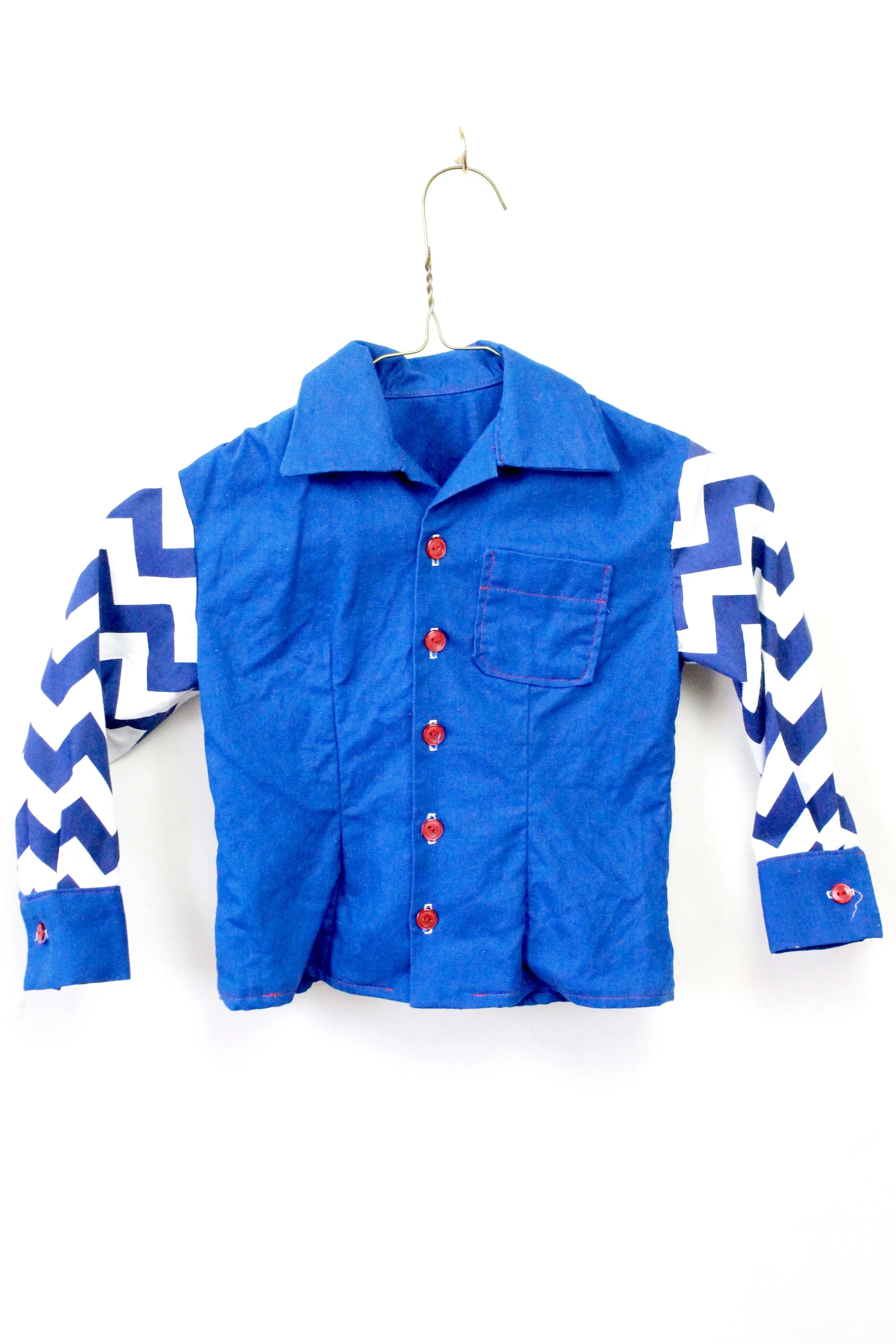 Chevron Sleeve Button Up 5Y