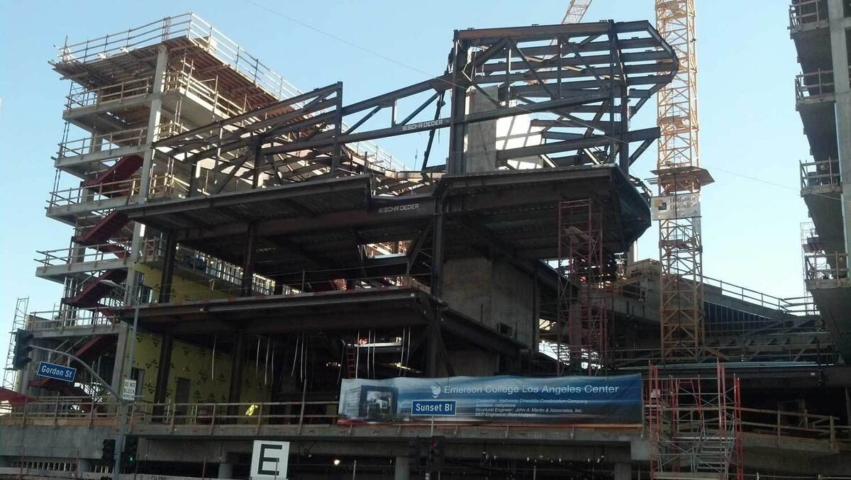 The classroom building takes shape.