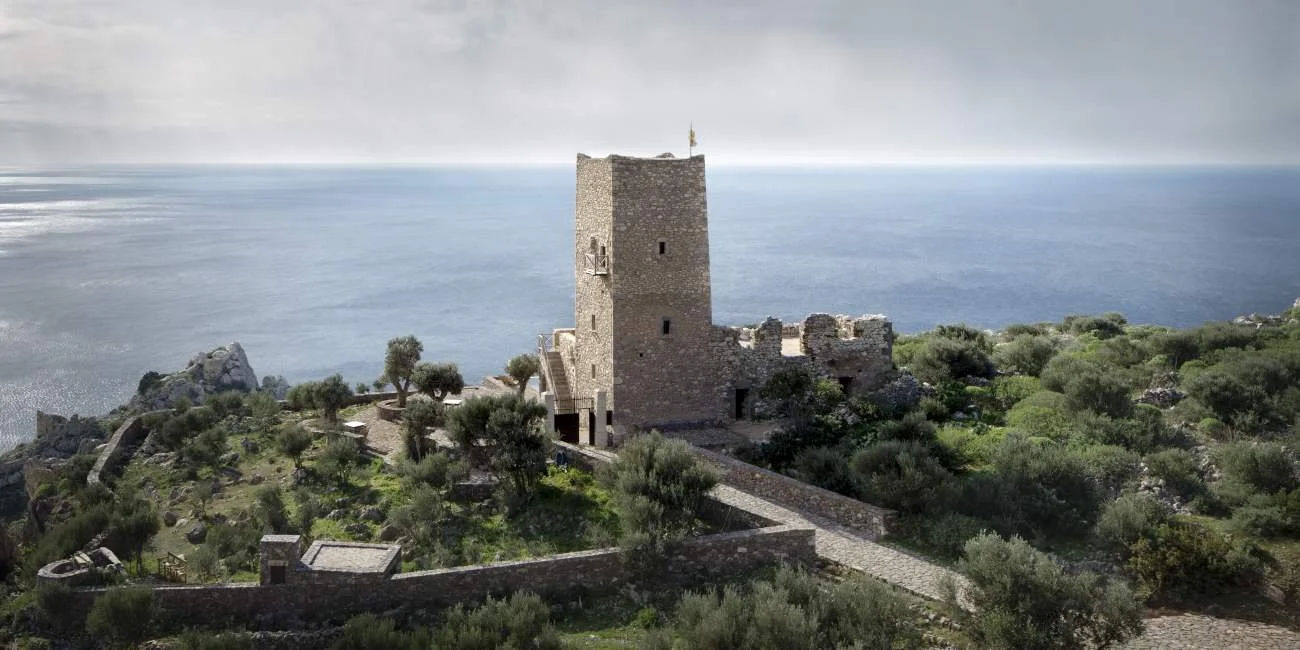 Tainaron Blue, Ancient Tower in Mani / Peloponnese, Greece