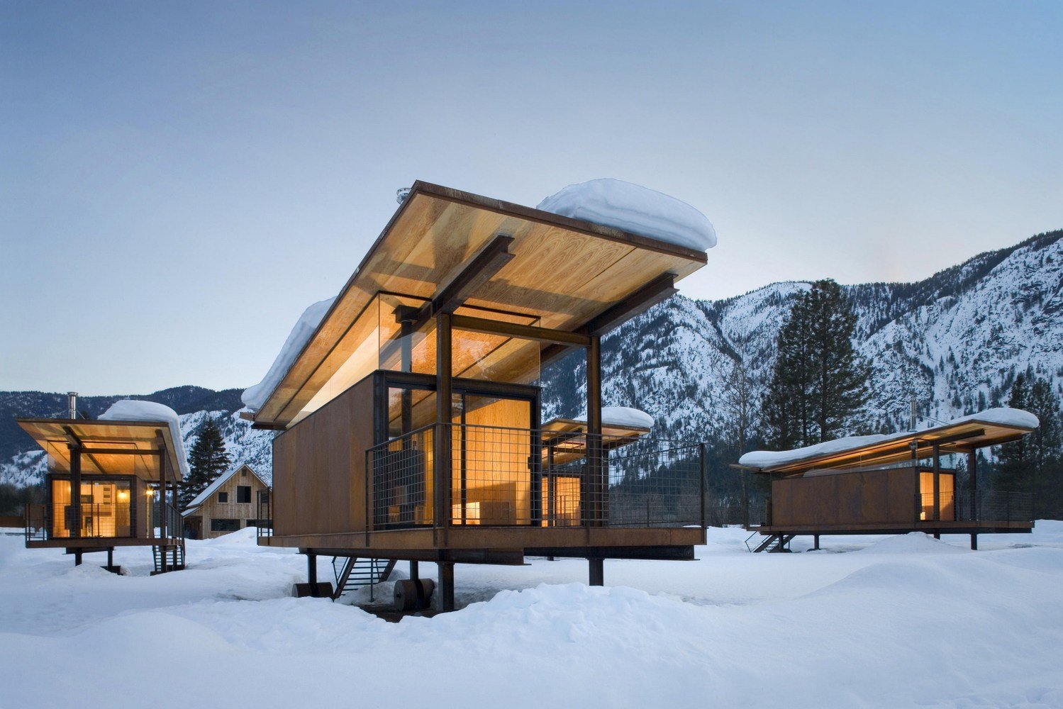 ROLLING HUTS by Olson Kundig - Winthrop, WA, USA