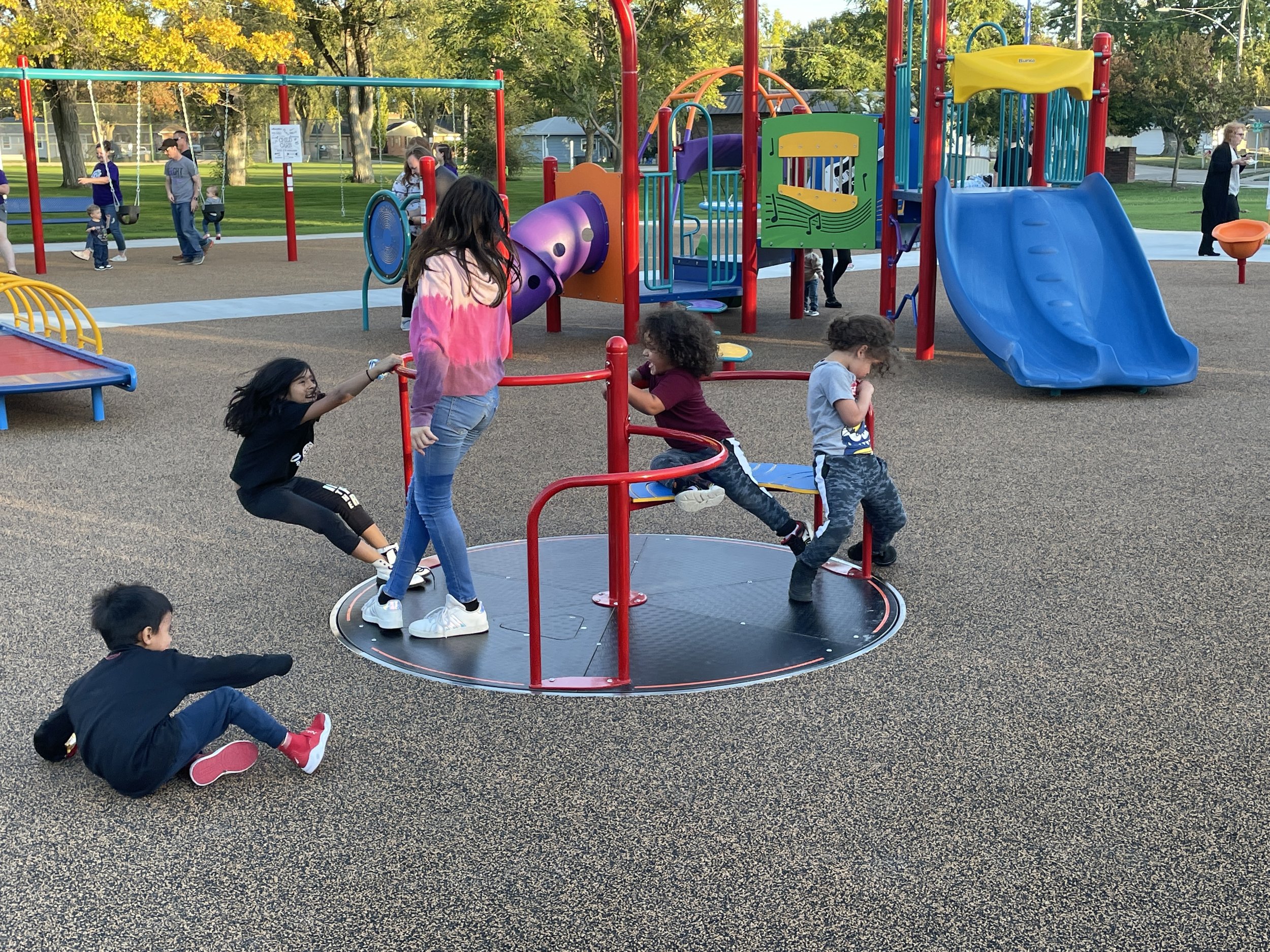   INCLUSIVE PARK - The Key Society contributed $100,000 to expand the playground equipment at Crosier Park.  