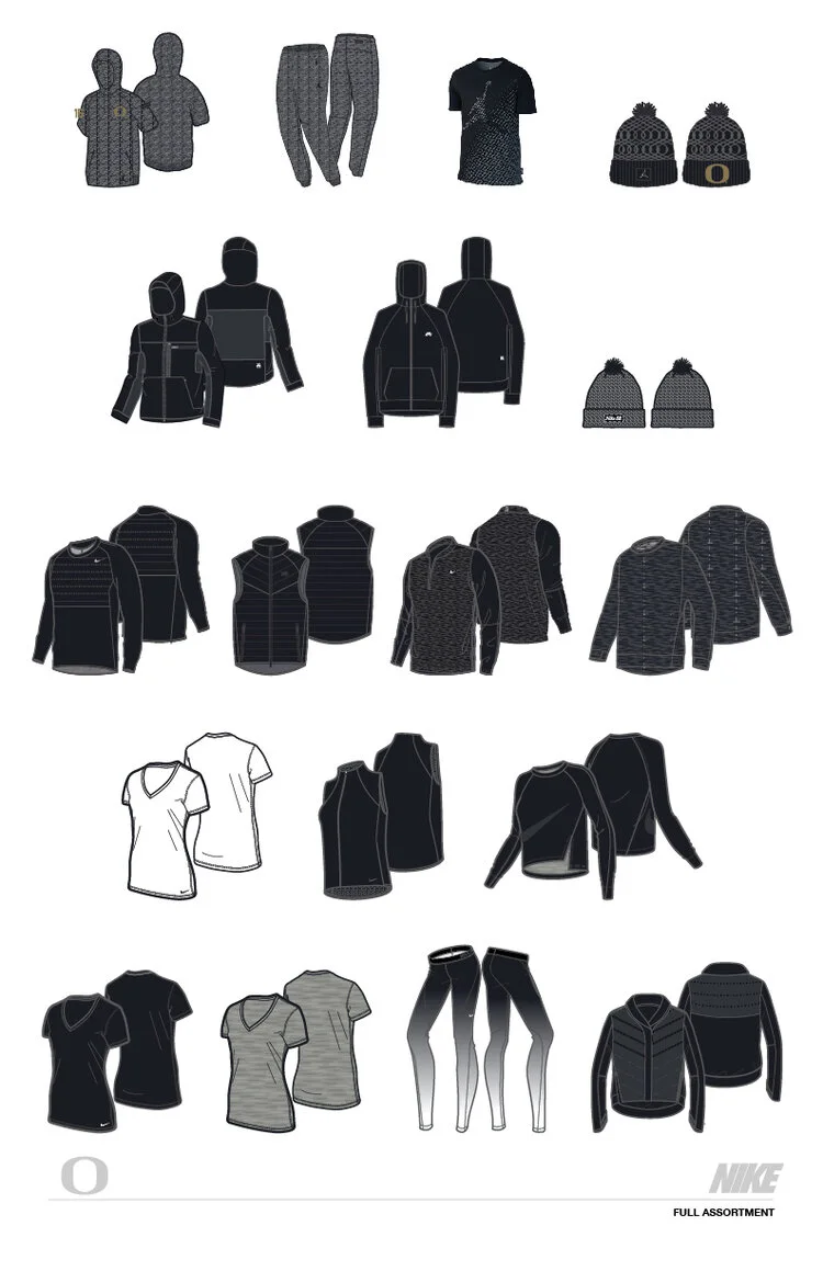 Schematics for sidelines apparel
