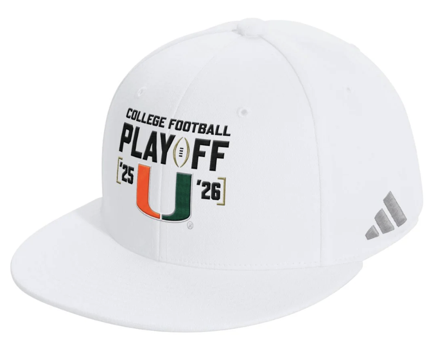 Miami Hurricanes adidas 2025-26 CFP College Football Playoff Snapback Hat.png