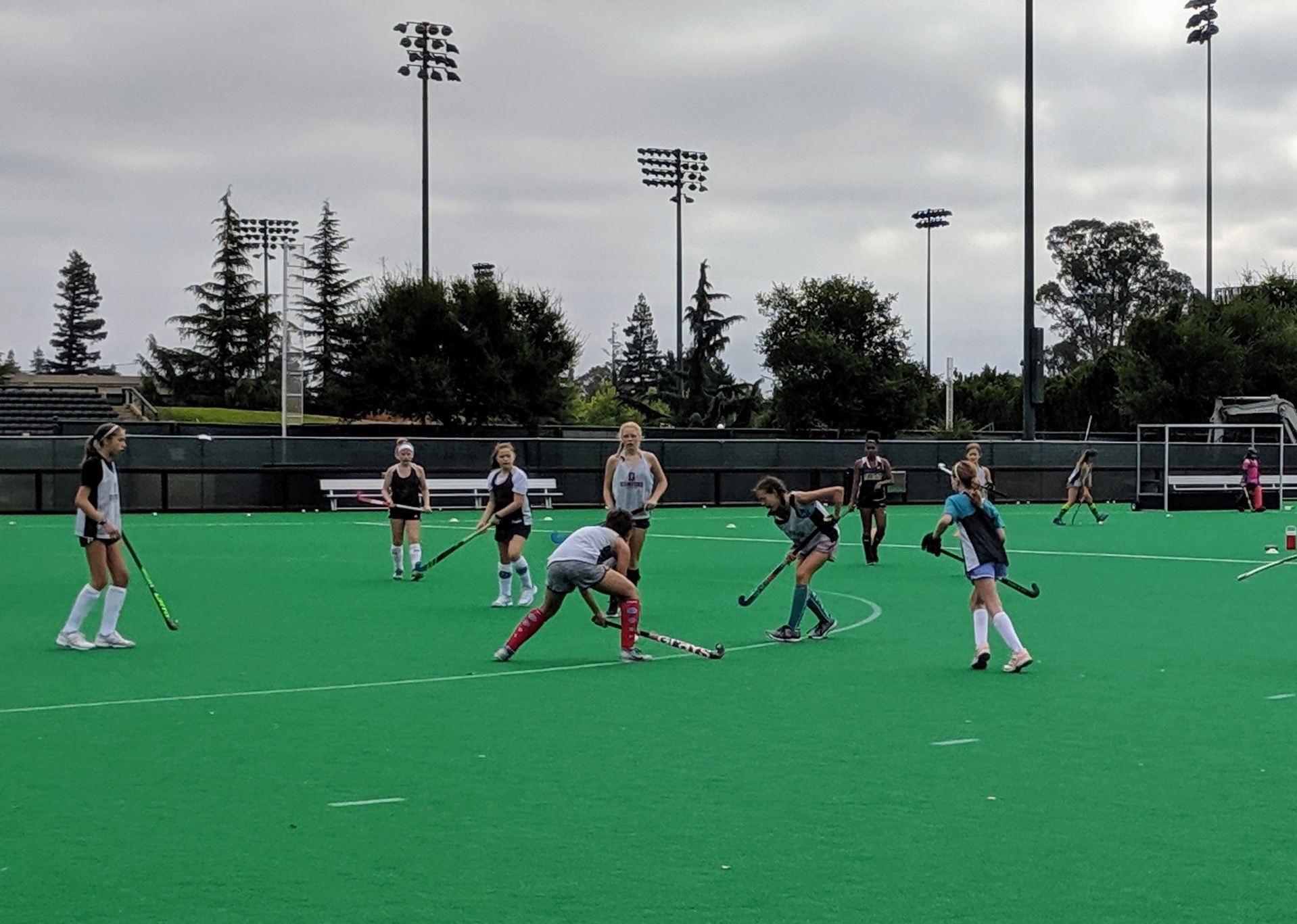  Ada scrimmaging on final day of field hockey camp at Stanford. 