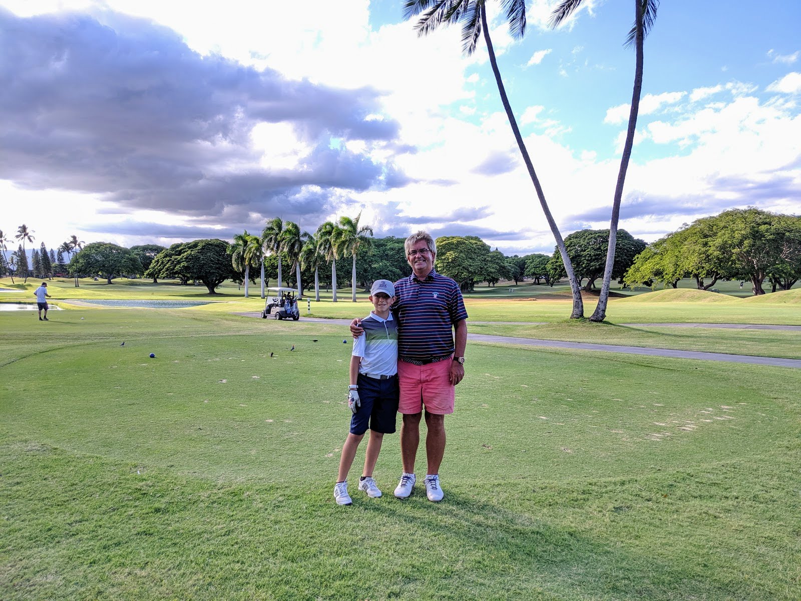  Jackson and Uncle Dave at Navy Marine Golf Club. 