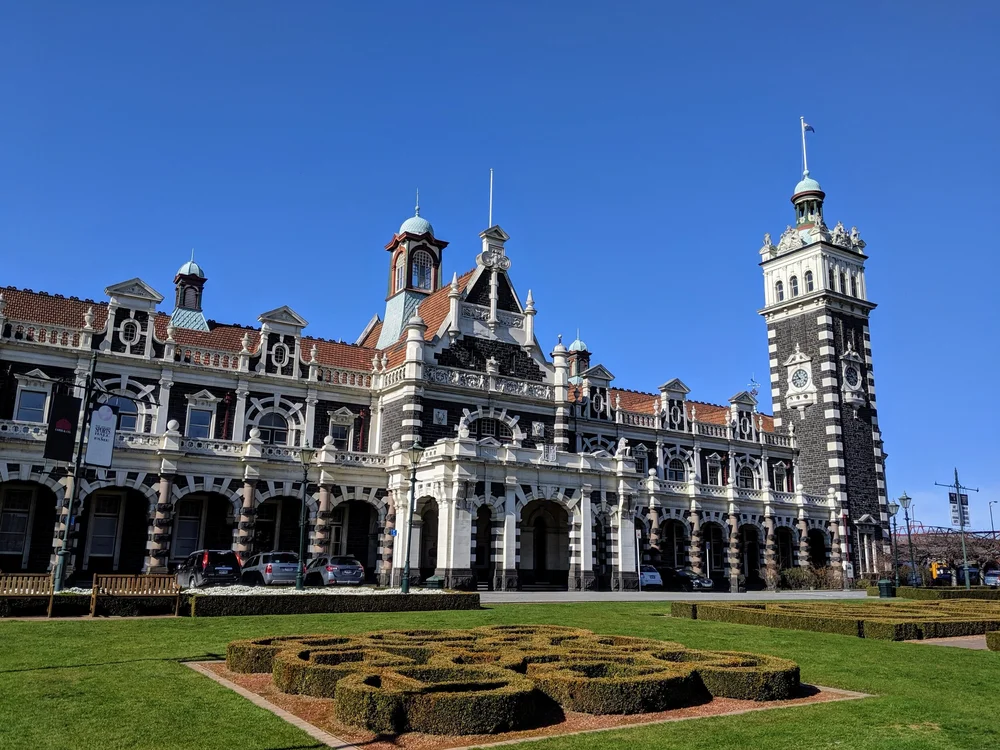  Dunedin Railway Station with New Zealand Sports Hall of Fame on second floor. 