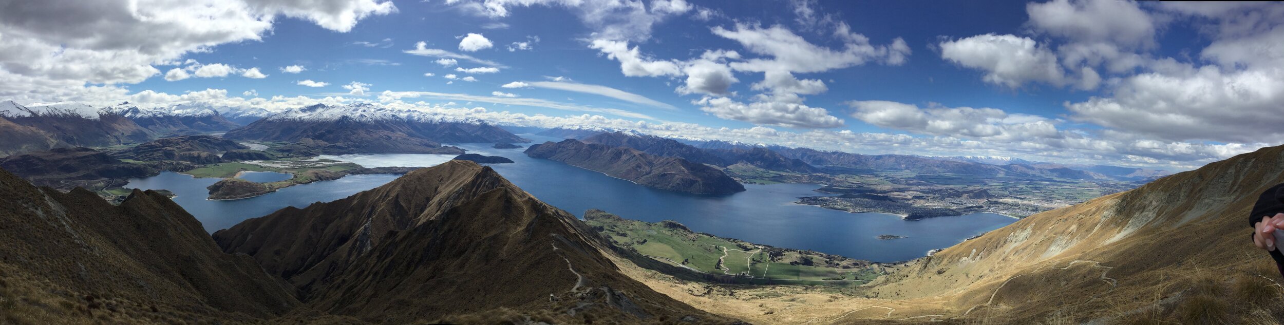 Mount Aspiring to Left and All of Lake Wanaka in the Distance
