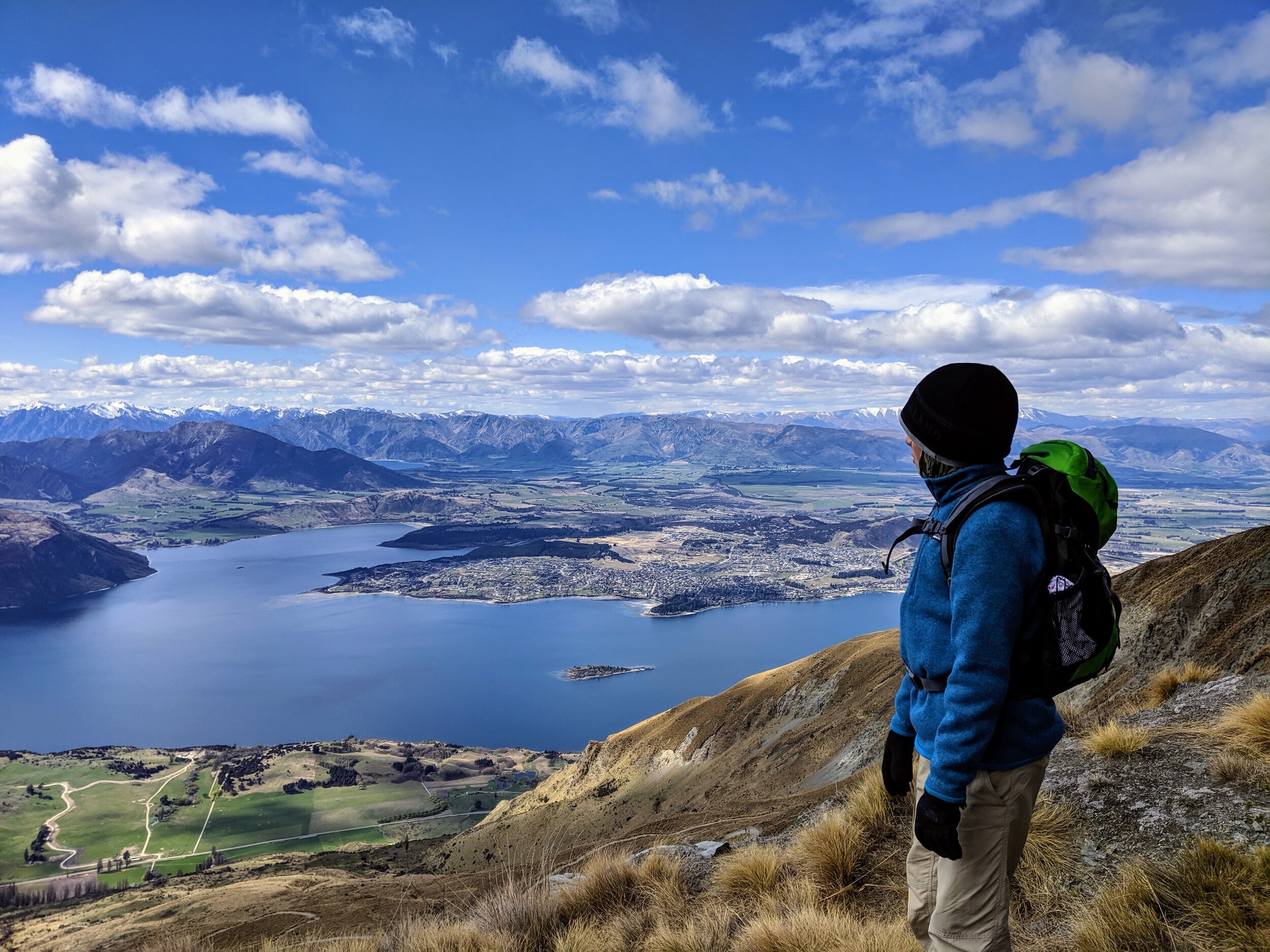  View of Wanaka from halfway up the Roy’s Peak Track. 