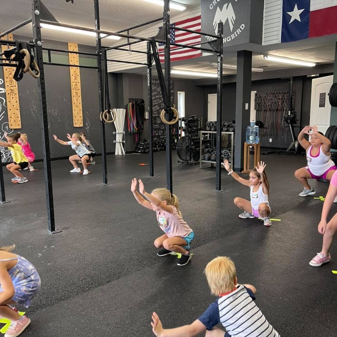 We learned some big words today at Core Kids Camp:
INTEGRITY, PERSEVERANCE &amp; MACRONUTRIENTS!

We worked hard on air squats, push-ups, bear crawls, &ldquo;tire flips&rdquo; and plate jumps today too! We even did some breath work to help our busy e