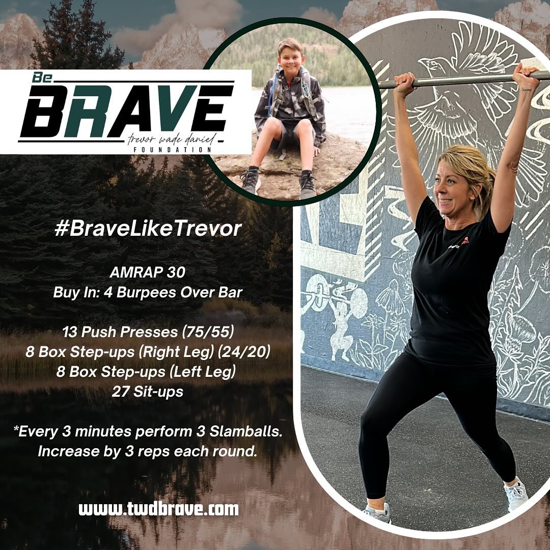 JOIN US THIS WEDNESDAY!!! 

We WOD this Wednesday in honor of Kam Daniel. She is having surgery to remove a grapefruit size tumor in her lung and while she is being #braveliketrevor , we will sweat, pray, and appreciate the gift of healthy bodies and