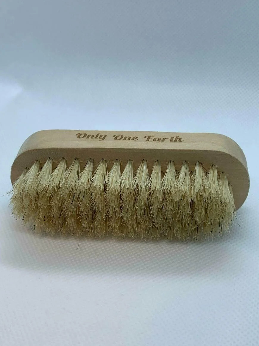 Wooden Nail Brush — (Flowers by Nici )