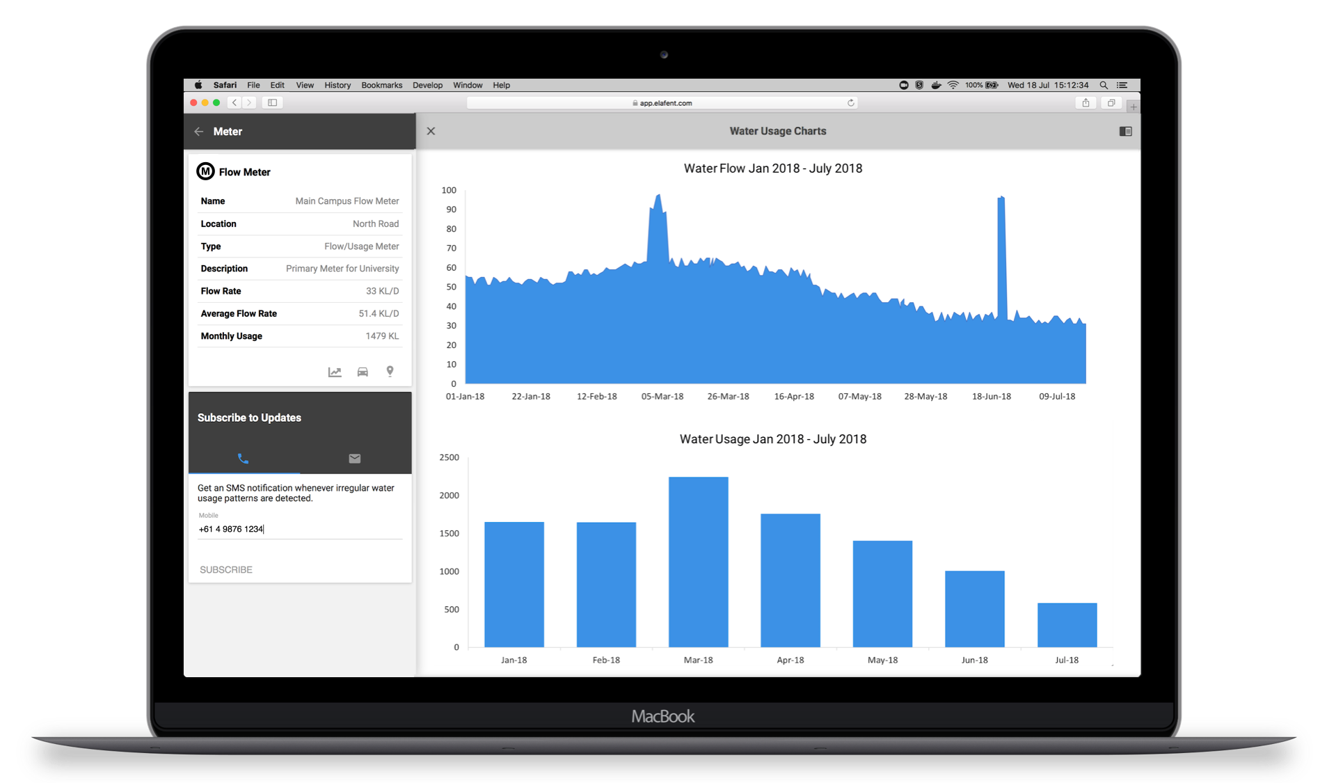  The&nbsp; Elafent Engagement app &nbsp;can be utilised to provide customers with an authenticated view of historical asset performance and usage and enable them to opt in to receive SMS/Email notifications whenever key usage events occur 