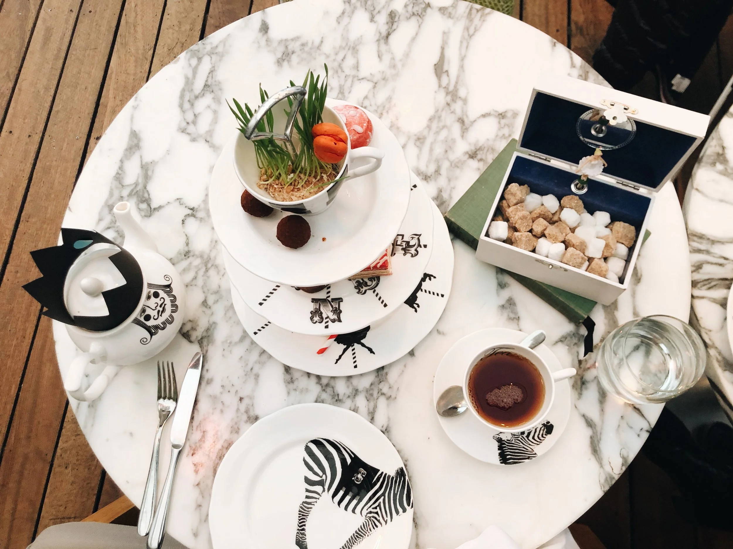 Mad Hatter's Tea at the Sanderson Hotel, London