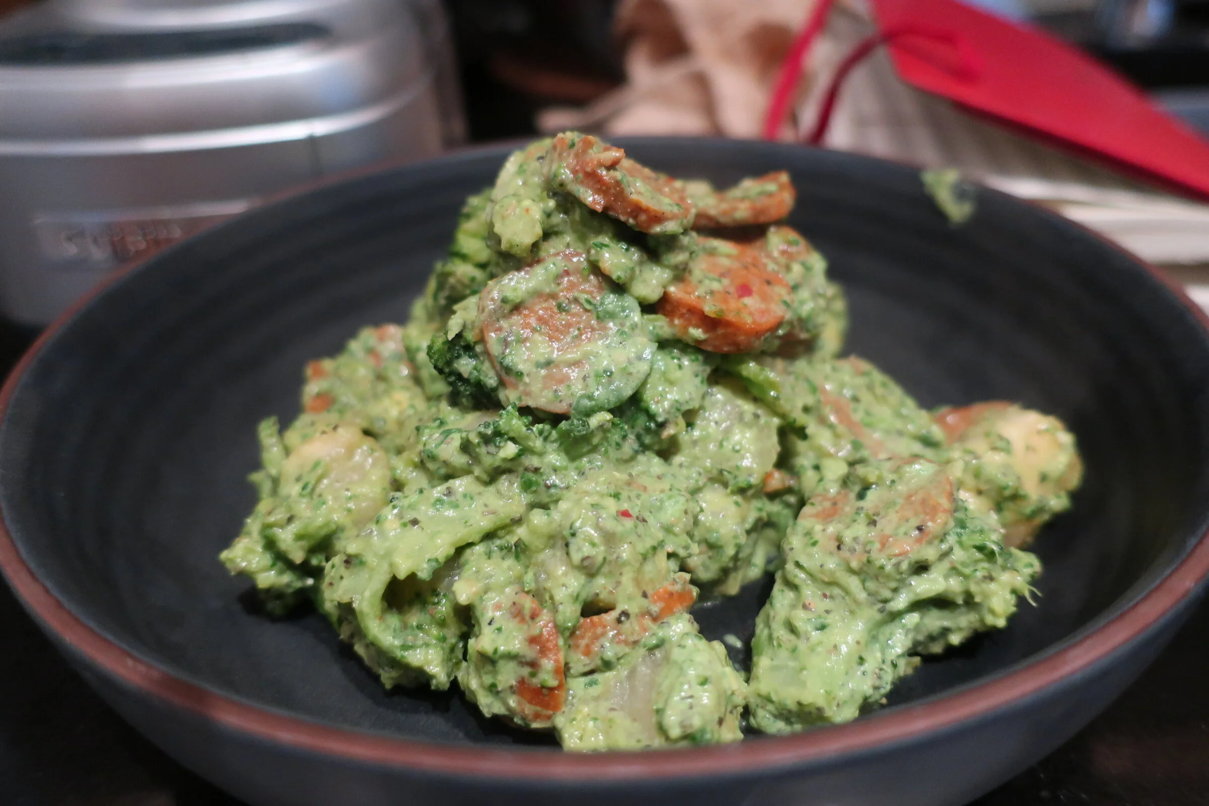 creamy vegan pesto cauliflower gnocchi