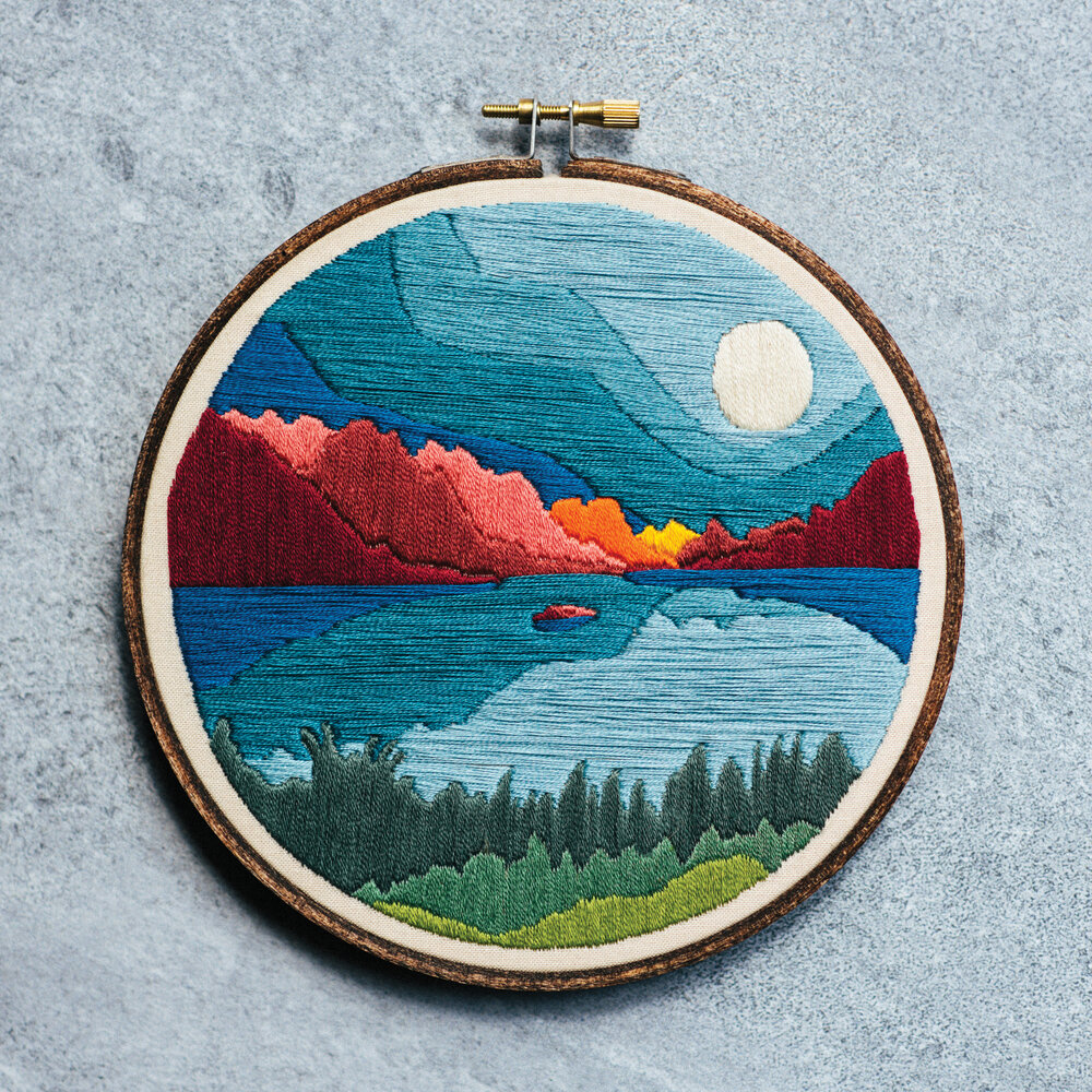 wild goose island: july/august embroidery pattern — Montana Woman