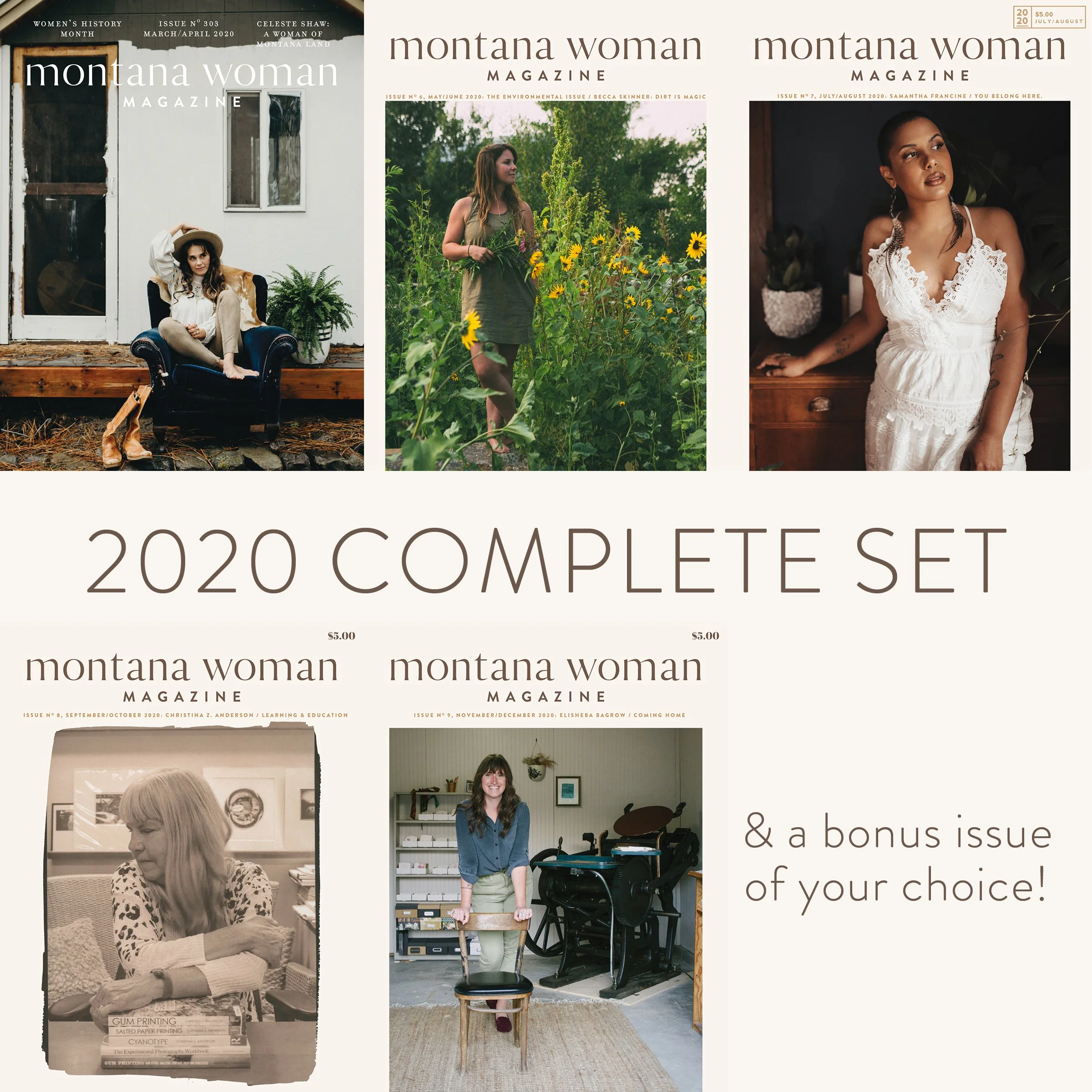 Montana Woman, 2020 set (Issues 59) + a bonus mag — Montana Woman