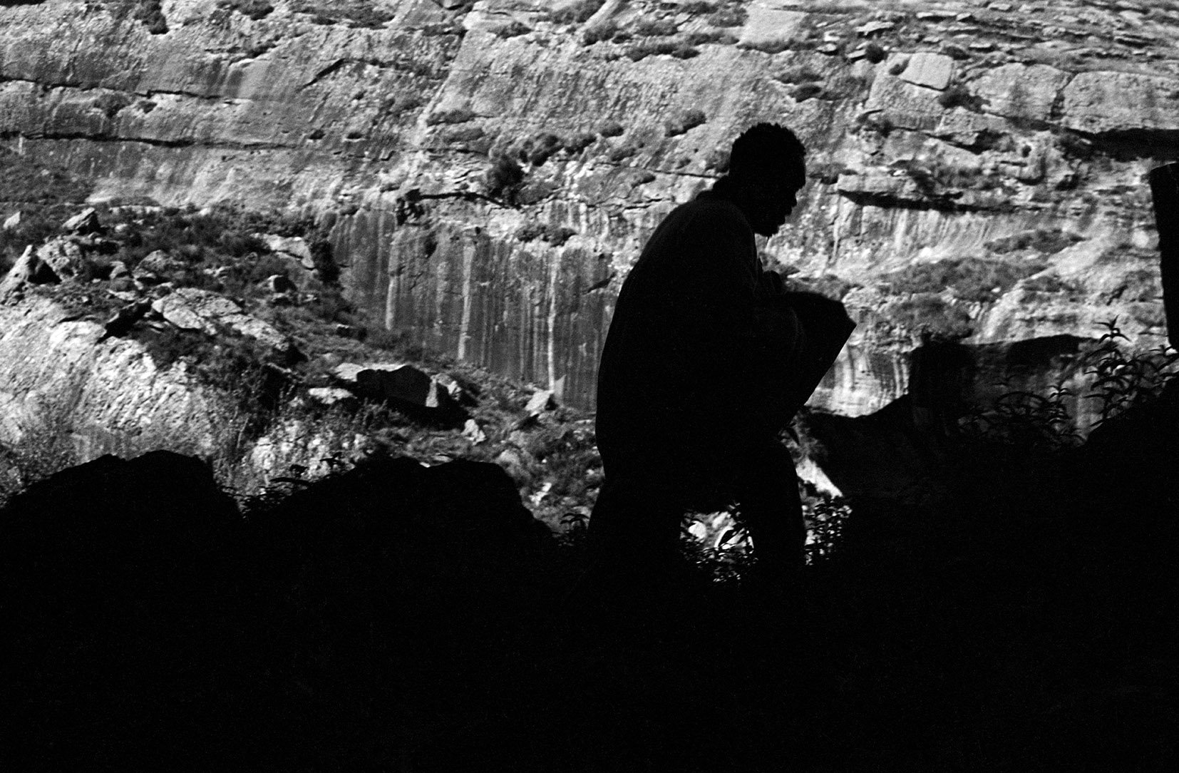  Priest carrying the bible, Motouleng, Clarens/ 1996 